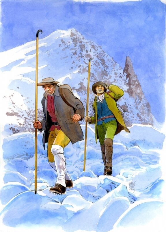 Bidot - Les inconnus du Mont-Blanc - Original Illustration