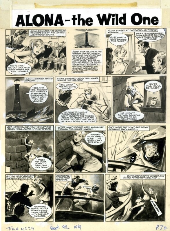 Otway - Alona the wild one au lavis gris - Comic Strip