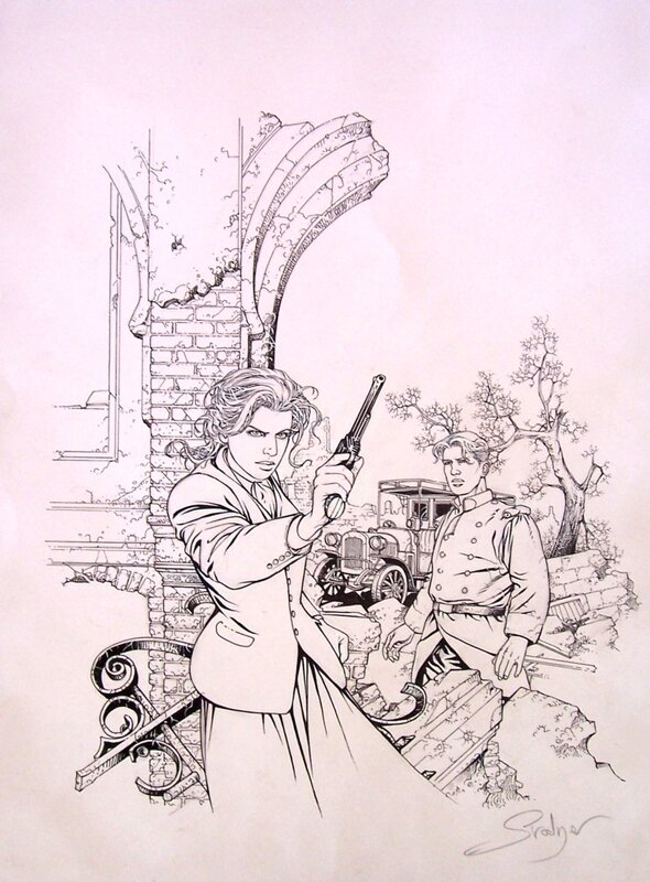 Stalner - La Croix de Cazenac - Illustration originale