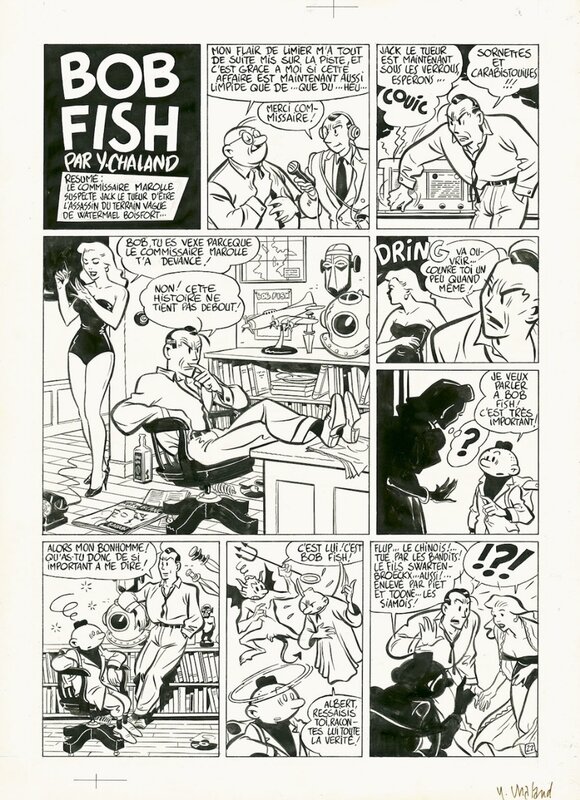 Chaland - Bob Fish - Planche originale