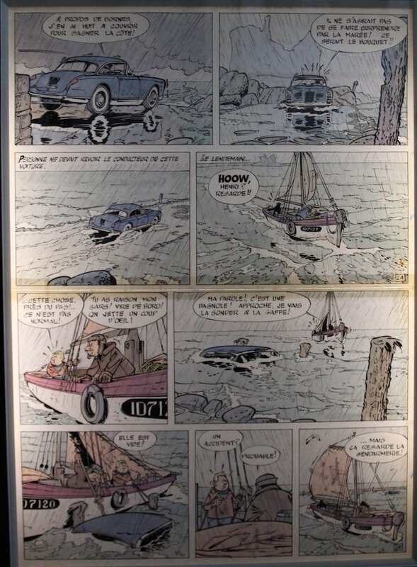 Maurice Tillieux, Gil Jourdan - La Voiture Immergée pl. 2 - Planche originale