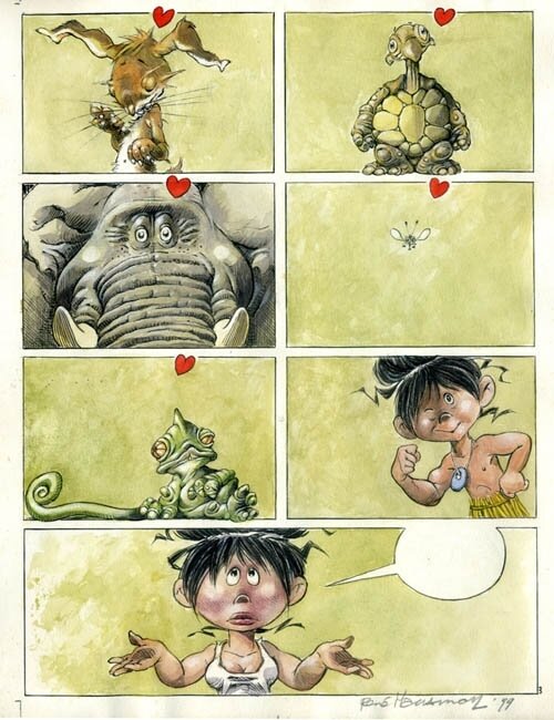 Saki et Zunie - T03 par René Hausman - Planche originale