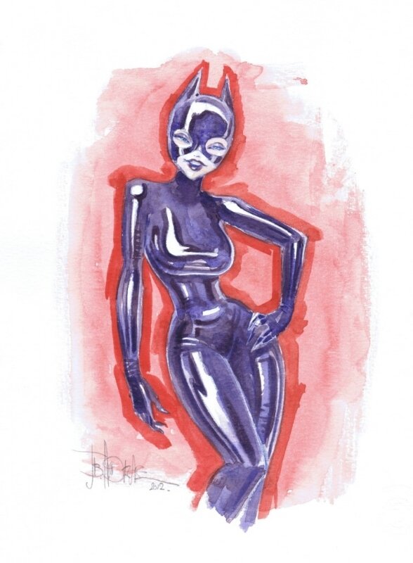 Catwoman 2 Andreae by Jean-Baptiste Andréae - Original Illustration