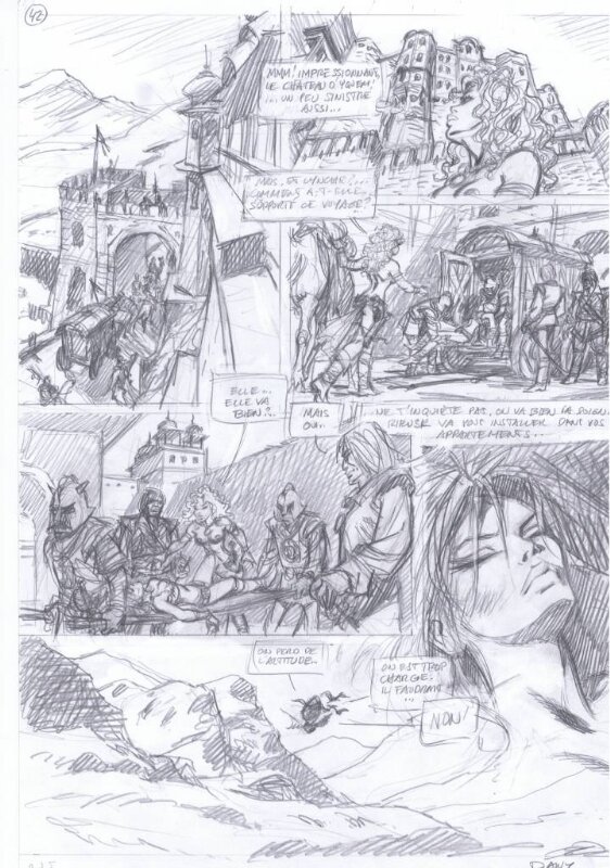 Dany, Les guerrières de Troy - Planche originale