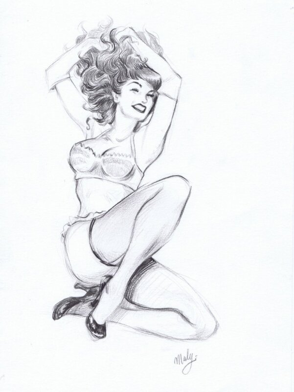 Pin-Up by Maly Siri - Original Illustration