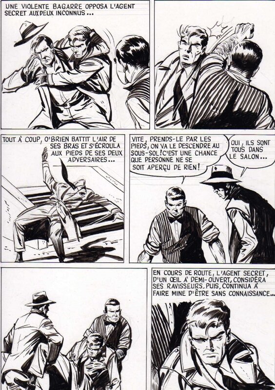 Jean Pape, Planche de la série Sergent O'Brien - Comic Strip