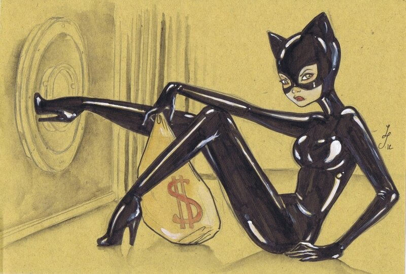 Catwoman par Ludovic Sallé - Illustration originale