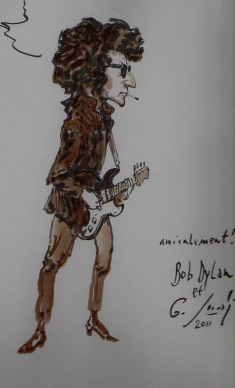 Bob Dylan par Gradimir Smudja - Dédicace