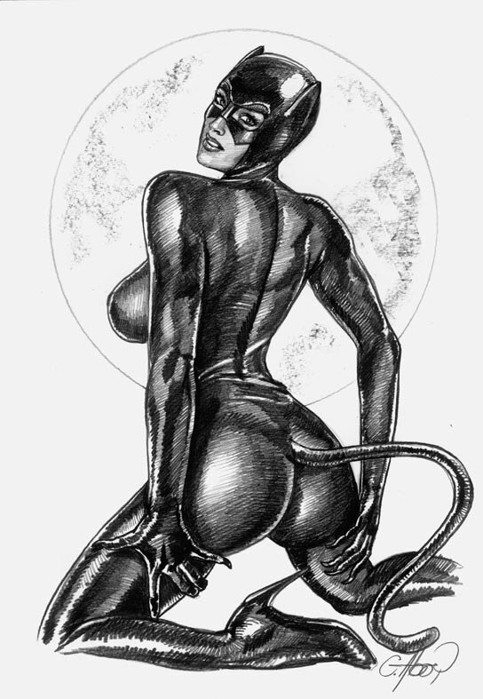 Catwoman par Claudio Aboy - Illustration originale