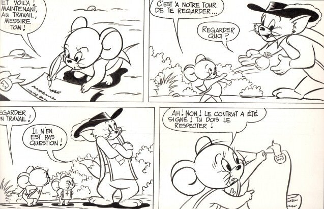 Tom et Jerry par Gen-Clo - Planche originale