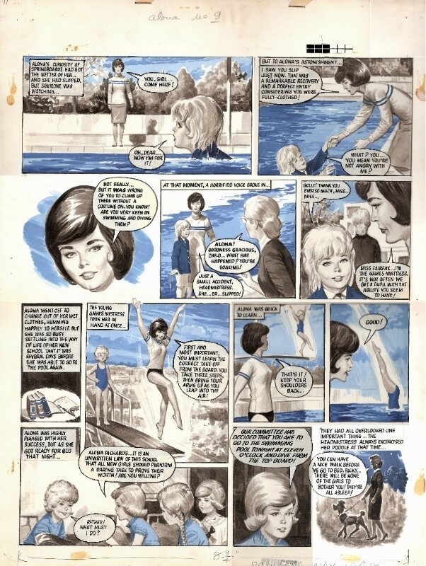 Georges LÉVIS (JEAN SIDOBRE) : Alona the wild one parue dans Princess Mai 1964 - Planche originale