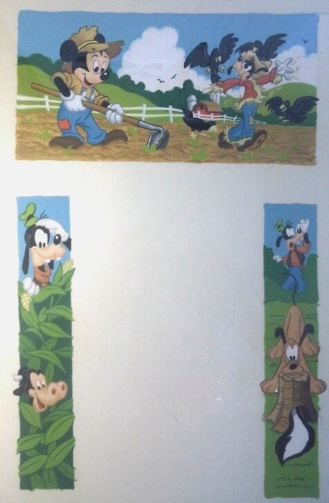 Walt Disney (Studios) : Dessin couleur de Mickey - Illustration originale