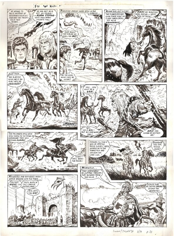 Solano LOPEZ : Planche Adam Eterno 1972 - Comic Strip
