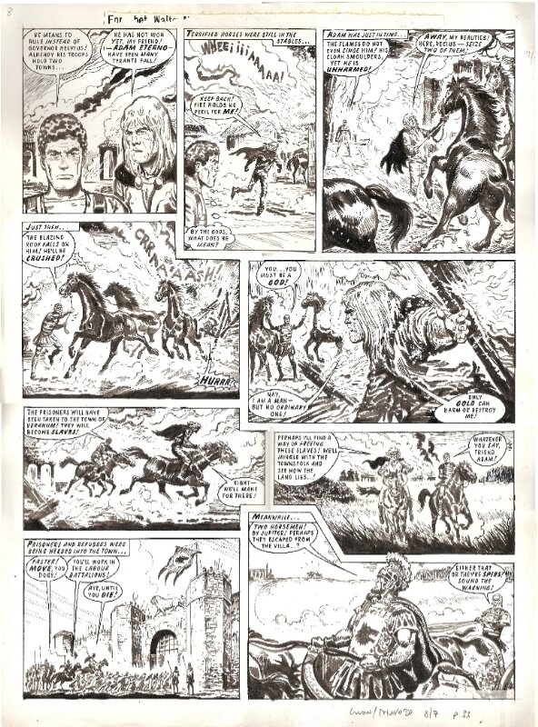 Solano LOPEZ : Planche Adam Eterno 1972 - Planche originale