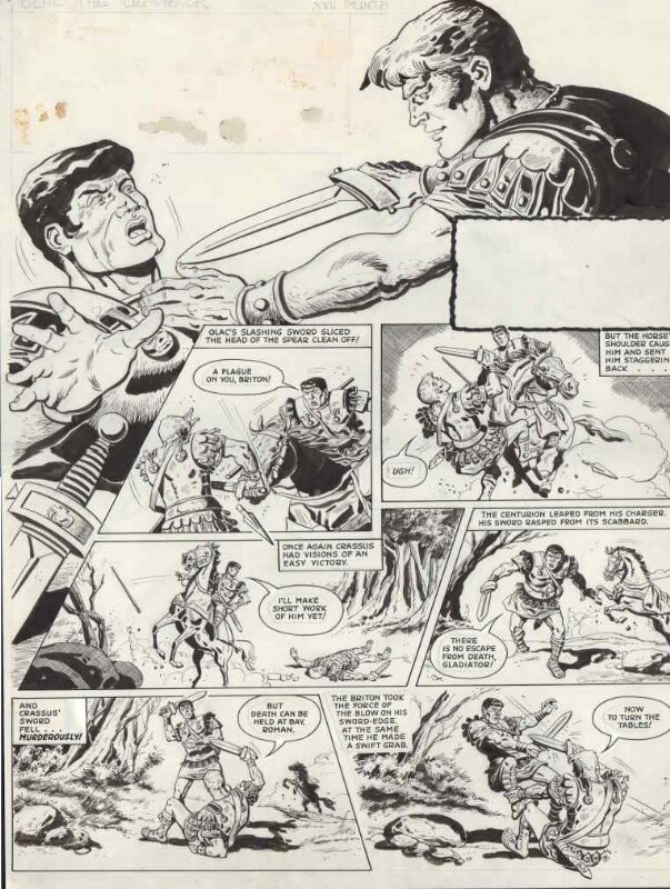 Braulio Rodriguez Ferran dit Bayo, Olac THE GLADIATOR planche 1 du 16 fév 1963 - Planche originale