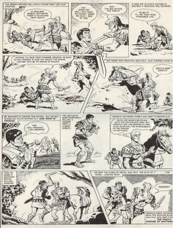 Braulio Rodriguez Ferran dit Bayo, Olac THE GLADIATOR Planche 2 du 16 Fév 1963 - Planche originale