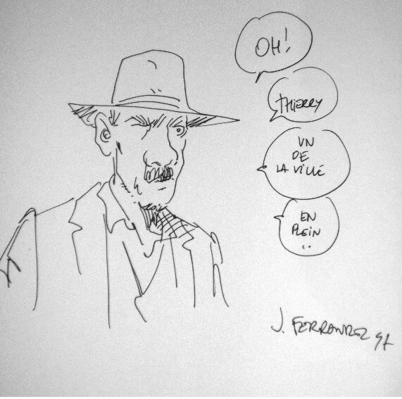Ferrandez : Dédicace Jean de Florette - Sketch