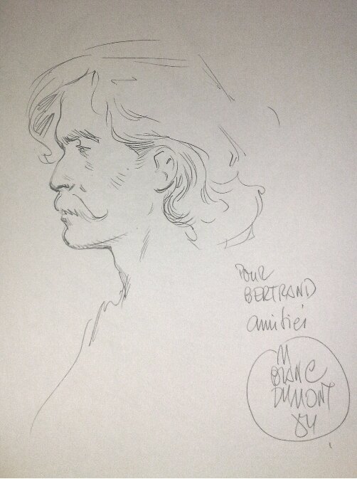 Blanc-Dumont : Dédicace Jonathan Cartland 1984 - Sketch
