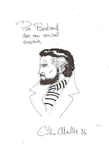 Chaillet : Dédicace d'Axel Borg 1984 - Sketch