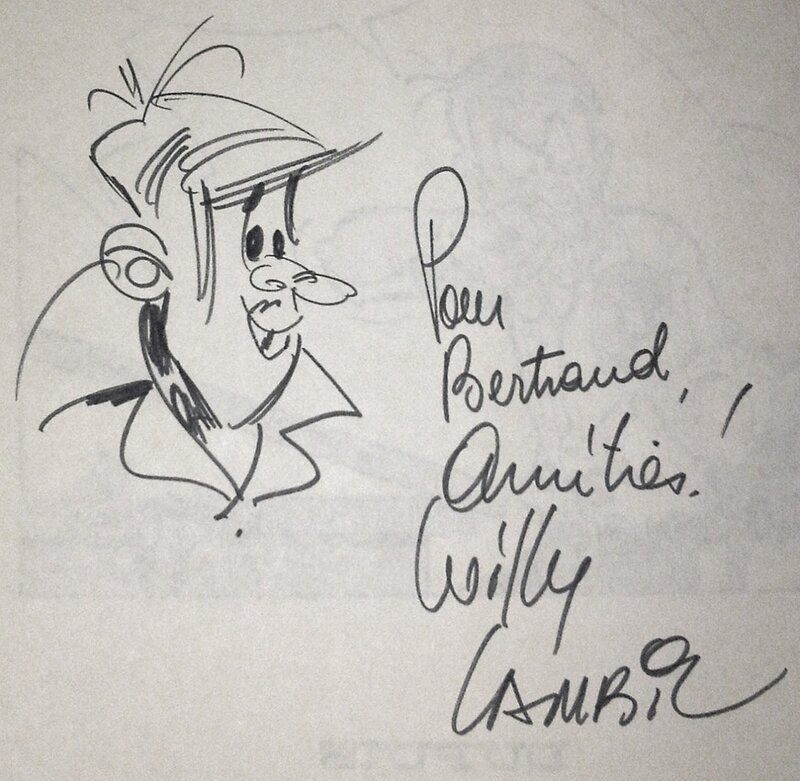 Lambil : Dédicace de Pauvre Lampil 1987 - Sketch
