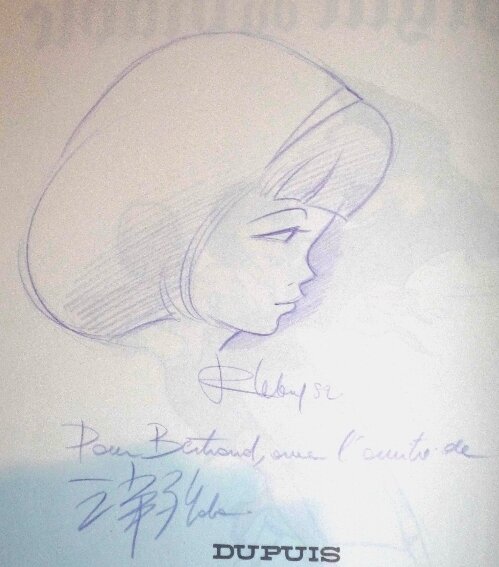 Leloup : Dédicace de Yoko Tsuno 1982 - Sketch