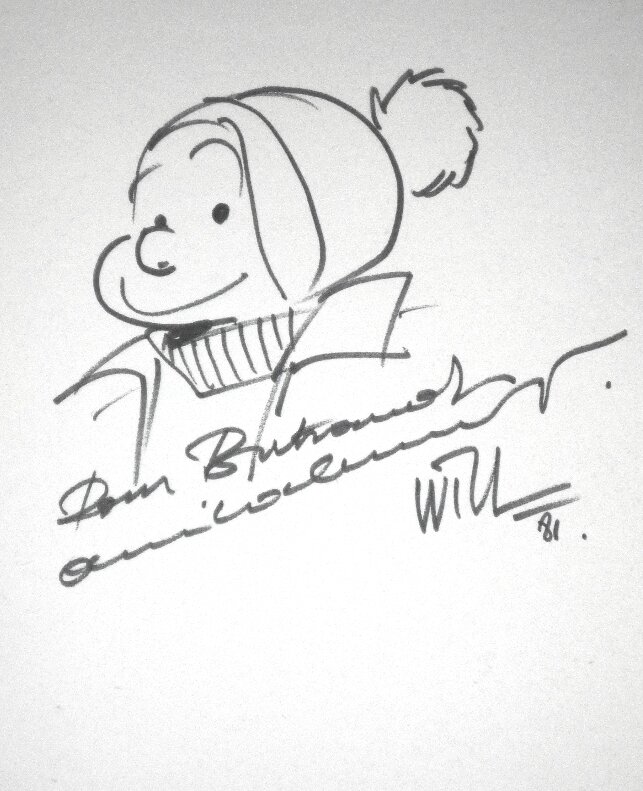 Will : Dédicace de Tif 1981 - Sketch