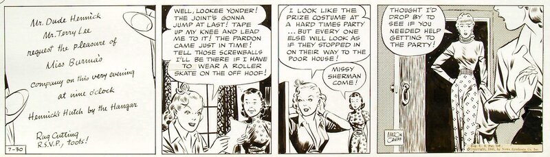 Milton Caniff, Terry and the pirates - Dress Parade - Planche originale