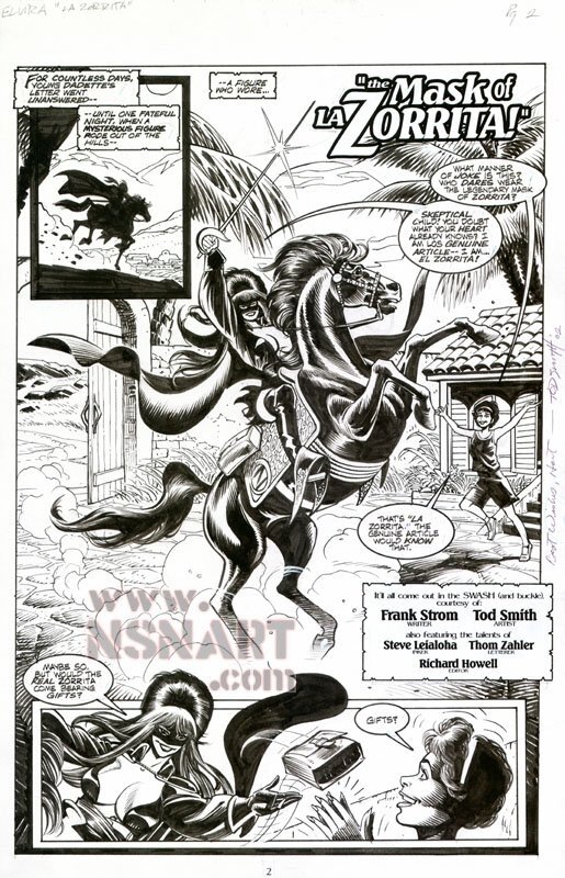 Todd Smith, Steve Leialoha, Thomas F. Zahler, Elvira the mask of la zorrita - Planche originale