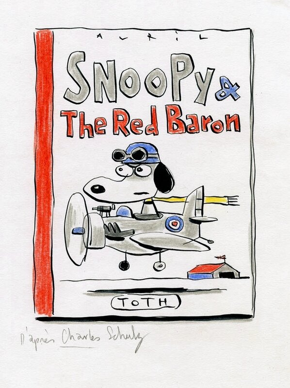 Avril, Snoopy & the Red Baron - Illustration originale