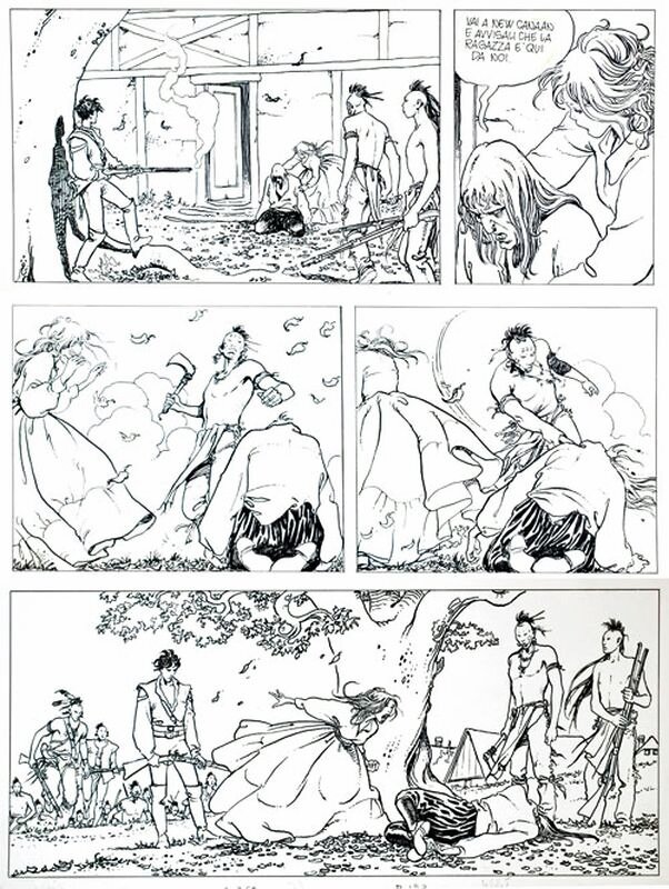 Manara, Pratt, Un Eté Indien - Planche originale