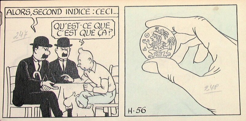 Hergé, Double Case- Tintin Les 7 Boules de Cristal- - Comic Strip