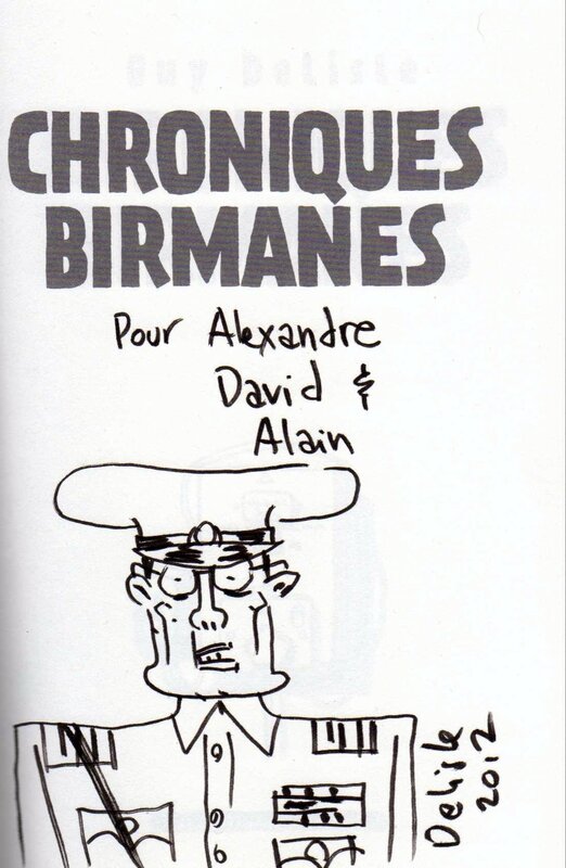 Officier birman par Guy Delisle - Dédicace