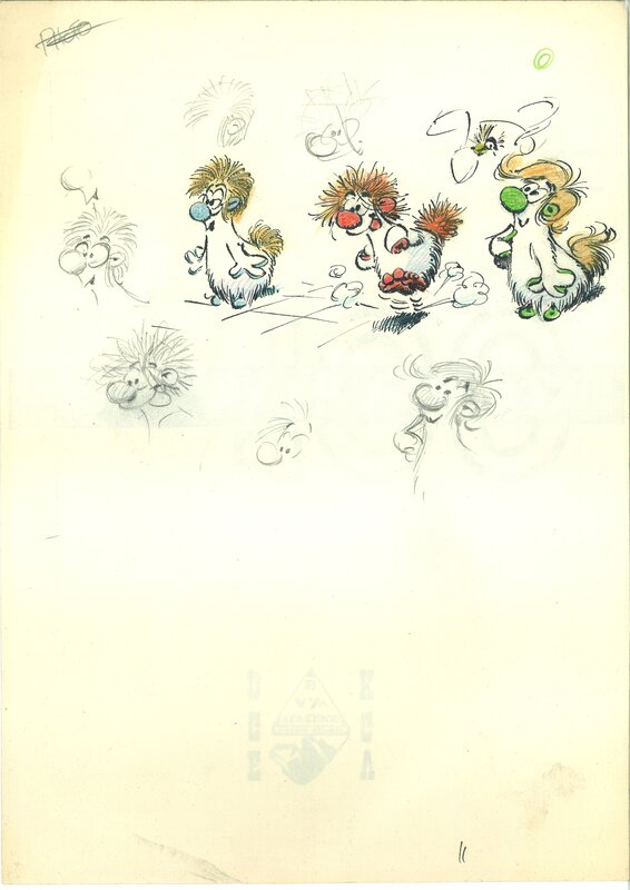 Franquin - étude Tifous - Œuvre originale