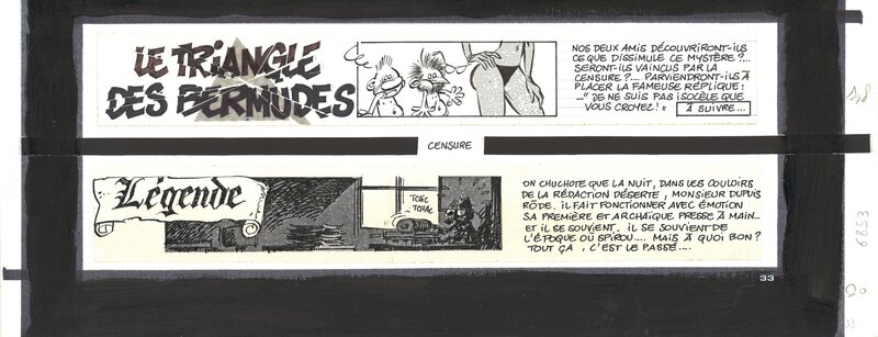 Haut de Page de Yann et Conrad - Planche originale