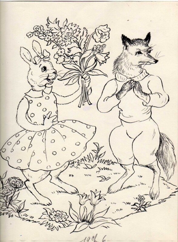 Matéja, Didine et Petit Renard - Original Illustration