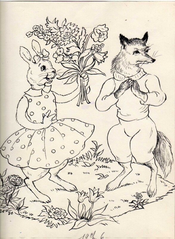 Matéja, Didine et Petit Renard - Illustration originale