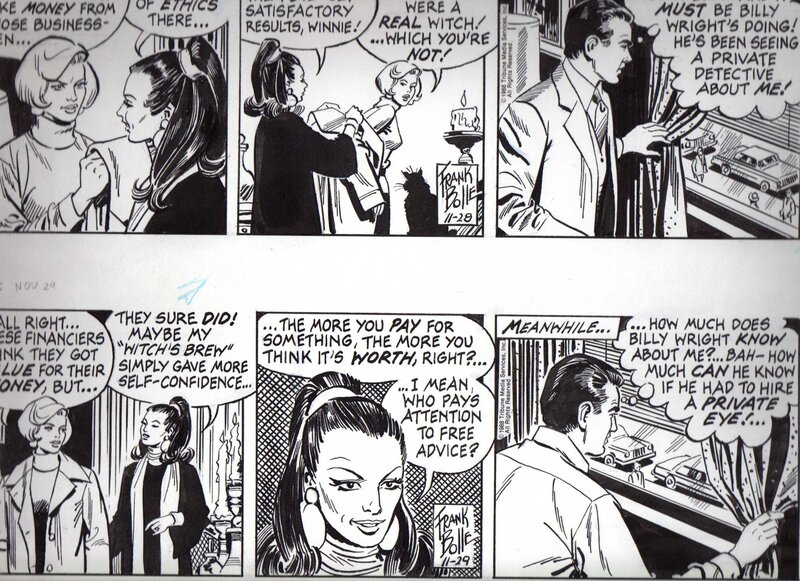 Frank Bolle, Winnie Winkle - 28 & 29 novembre 1988 - Planche originale