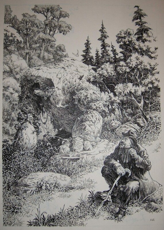 Étienne Le Roux, Grimoire du petit peuple - Original Illustration