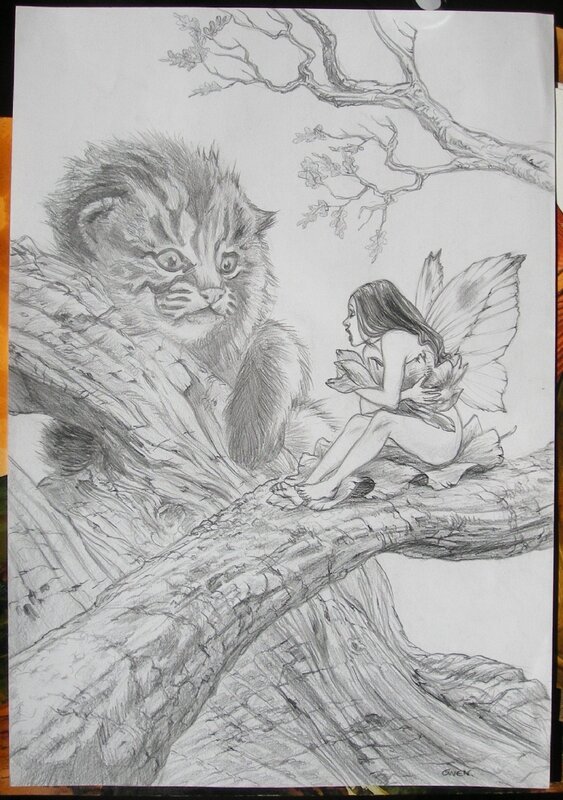 Fée chat par Gwendal Lemercier - Illustration originale