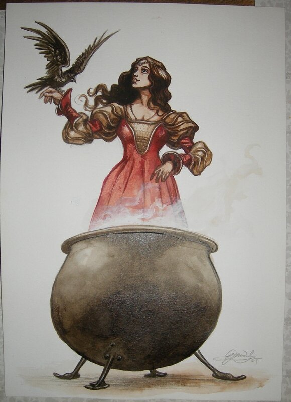 Sorciere by Gwendal Lemercier - Original Illustration