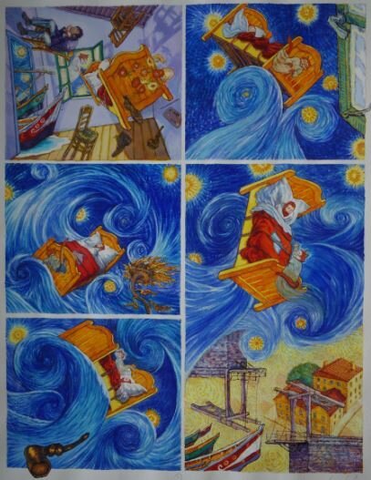 Smudja / Vincent et Van Gogh - Planche originale