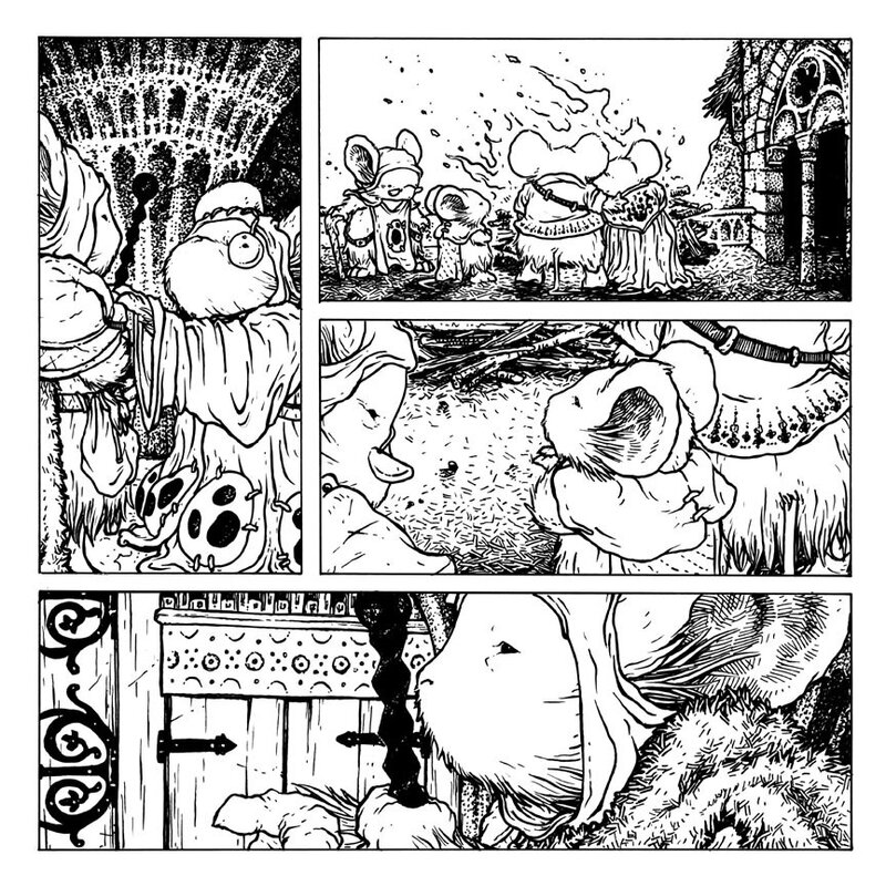 David Petersen, Mouse Guard - Black Axe #6 Page 7 - Comic Strip