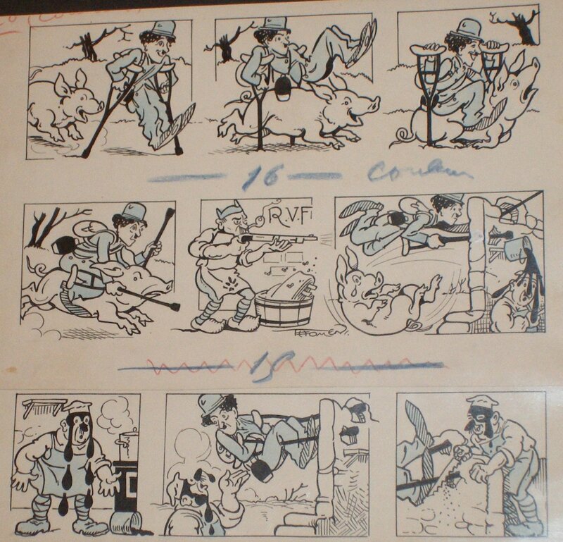 Charlot par Raoul Thomen - Planche originale