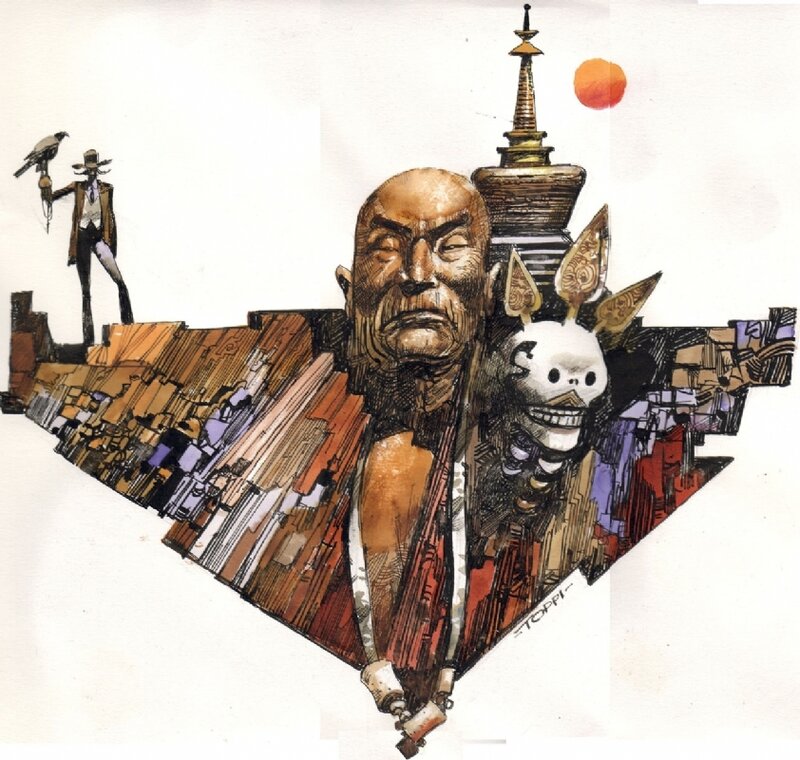 Le collectionneur by Sergio Toppi - Original Cover