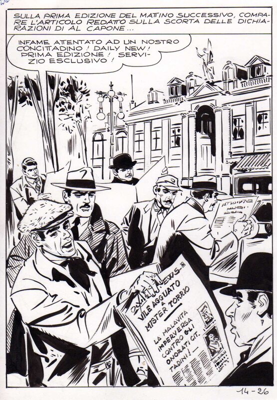 Athos Cozzi, Al Capone n° 14 page 26 (Editions Brandt) - Planche originale