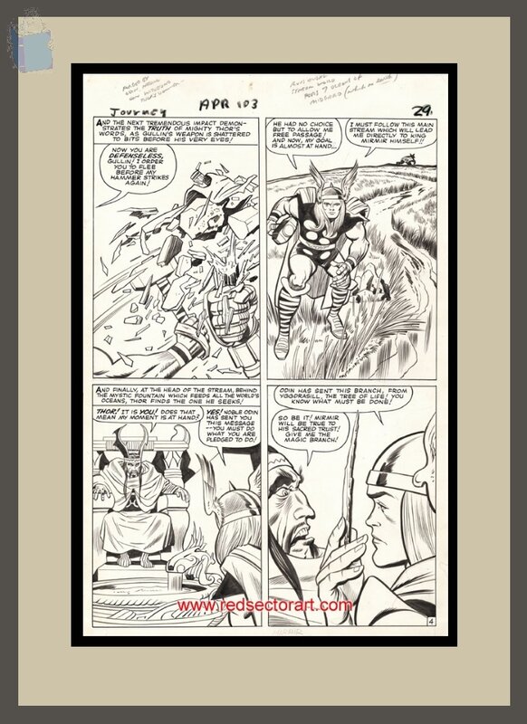 THOR par Jack Kirby, Chic Stone - Planche originale