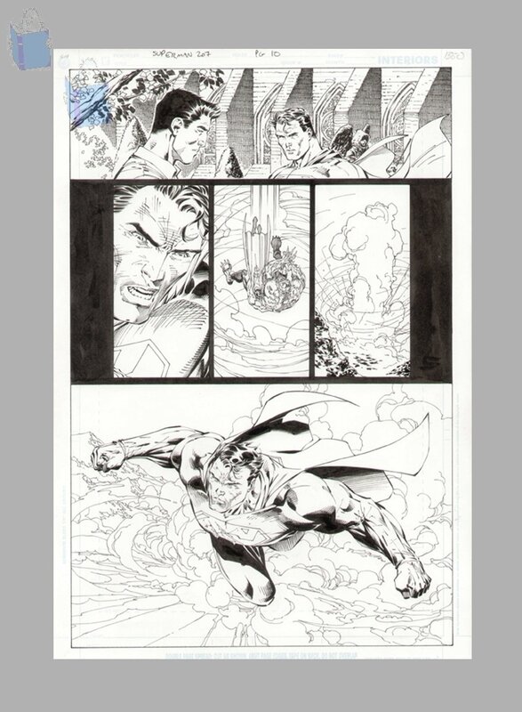 SUPERMAN par Jim Lee - Planche originale