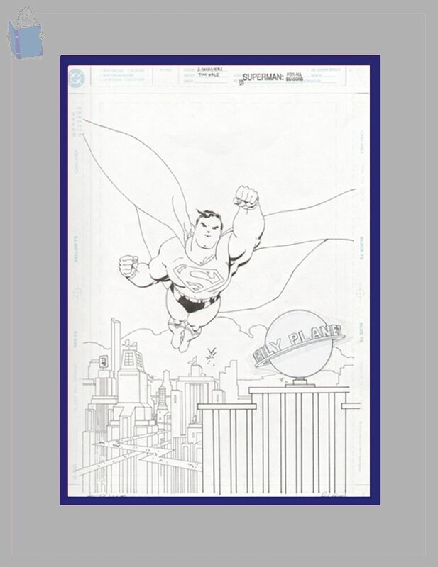 Tim Sale, SUPERMAN cover (vendu) - Couverture originale
