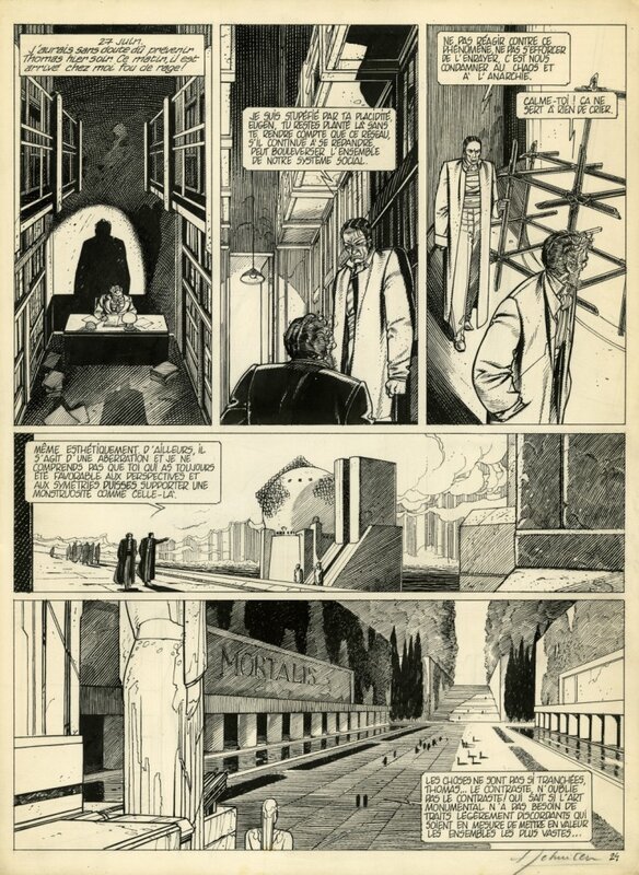 François Schuiten, La fièvre d'Urbicande pl24 - Planche originale