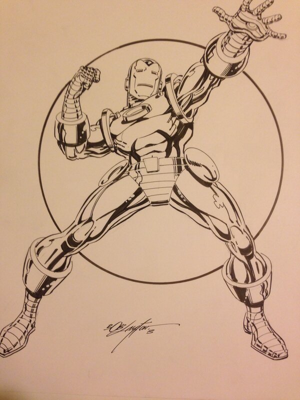 Iron Man par Bob Layton - Illustration originale